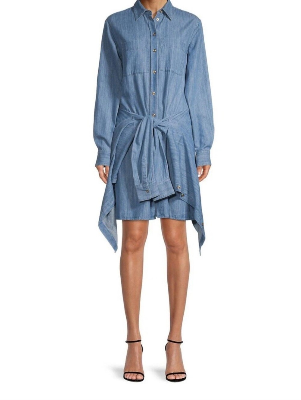 MICHAEL Michael Kors Denim Tie Waist Dress